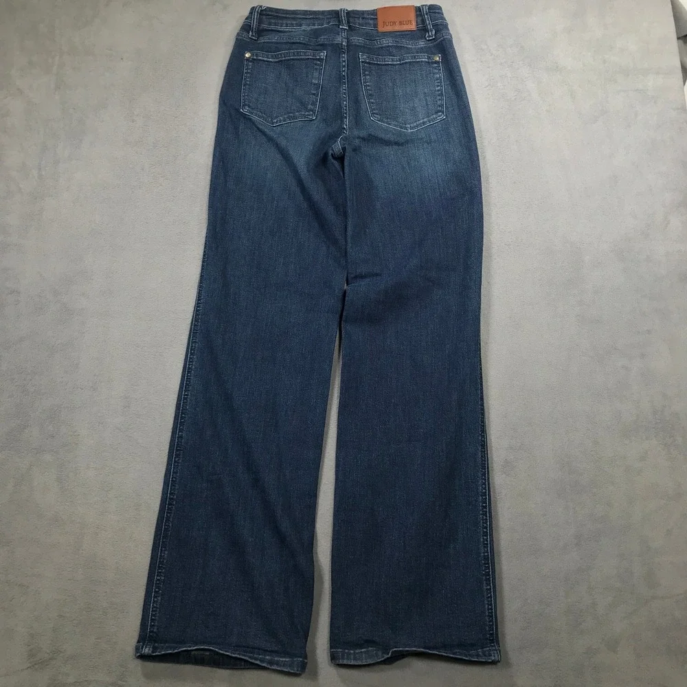 Judy Blue High Rise Straight Fit Dark Wash Jeans Size 7/28 Blue Denim